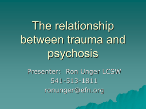 The relationship between trauma and psychosis