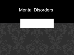 Mental Disorders Powerpoint