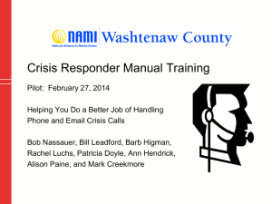 NAMI Phone Email Responder Manual Training 2014