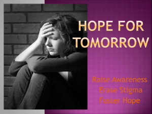 Hope For Tomorrow PowerPoint