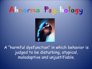 Abnormal Psychology - Henry County Schools