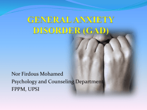 general anxiety disorder (gad)