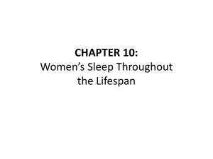 CHAPTER 10: Women`s Sleep Throughout the Lifespan