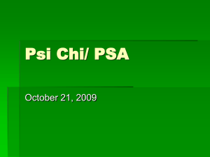 Psi Chi/ PSA - Michigan State University