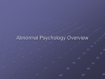 Abnormal Psychology Overview