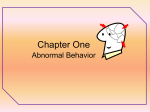 Chapter 1, Abnormal Behavior