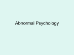 Abnormal Psychology - West Morris Mendham High School