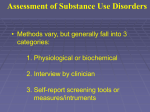 Assessment of Substance Use Disorders