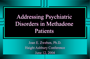 Addressing Psychiatric Disorders in Methadone Patients