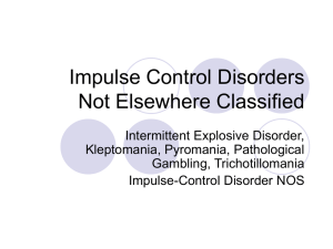 Impulse Control Disorders Not Elsewhere Classified