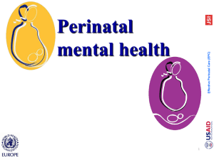 Perinatal mental health