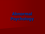 Abnormal Psychology - People Server at UNCW