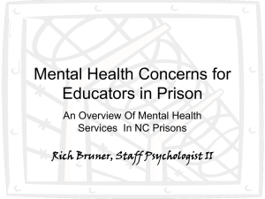 Mental Health Concerns for Educators in Prison - NC-NET