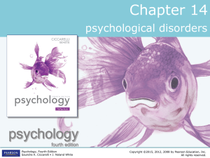 Chapter 14 Power Point: Psychological Disorders