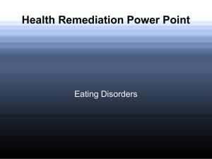 Eating Disorders Remediation Power Point