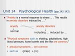 Unit 14 Psychological Health