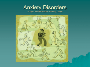 Anxiety Disorders - Austin Community College