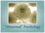 "Abnormal" Psychology