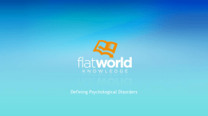 Defining Psychological Disorders