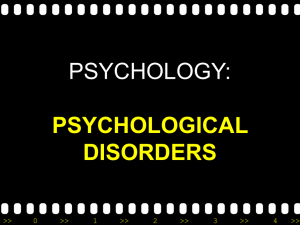 What is a psychological disorder