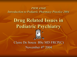 Pediatric Psychiatry