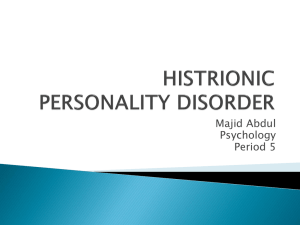 histrionic personality disorder