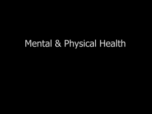 Mental & Physical Health Slides