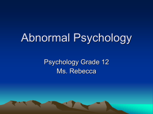 Psychological Disorders ppt - kyle