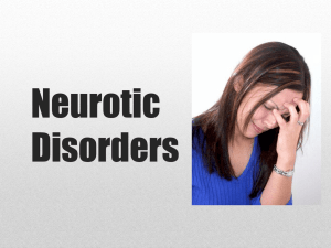 Neurotic disorders - Farrell`s Class Page