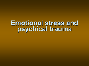 6 Emotional stress and psychical trauma