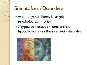 Somatoform Disorders