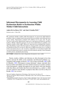 Informant Discrepancies in Assessing Child Dysfunction Relate to Dysfunction Within Mother-Child Interactions