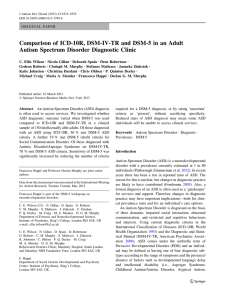 Comparison of ICD-10R, DSM-IV-TR and DSM-5 in an Adult