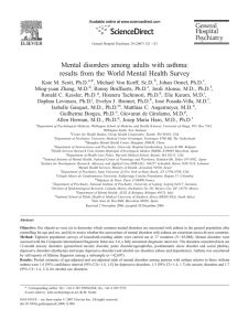 Mental disorders among adults with asthma: