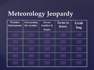 Meteorology Jeopardy