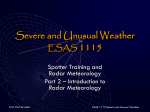 Severe and Unusual Weather ESAS 1115