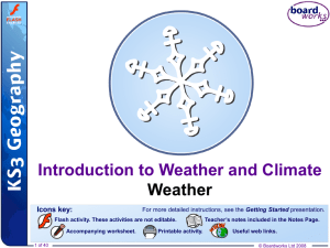 An Introduction to Weather and Climate