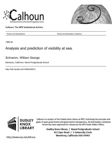 Analysis and prediction of visibility at sea. Schramm, William George 1966-05