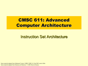 Instruction set design, Compilers and ISA