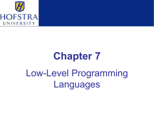 Chapter 7: Low-Level Programming Languages