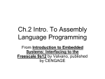 Ch.2 Intro. To Assembly Language Programming