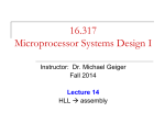Microprocessors I - University of Massachusetts Lowell