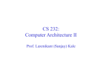 CS 232: Computer Architecture II - Parallel Programming Laboratory