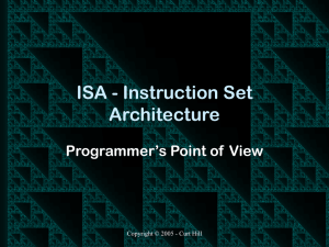 Instruction level architecture