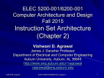 Lecture 3: Instruction Set Architecture (Chapter 2)