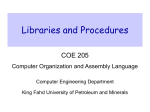 Libraries and Procedures