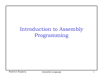 Introduction to Assembly Programming