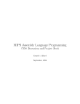 MIPS Assembly Language Programming CS50 Discussion and Project Book Daniel J. Ellard