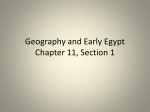 Geography and Early Egypt Chapter 11, Section 1