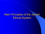 Main Principles of the Jewish Ethical System